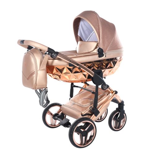 JUNAMA Dolce 3in1 Multifunktionskinderwagen - Kupfer - mit Kupfergestell
