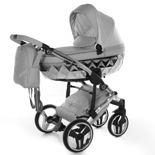 JUNAMA Dolce mirror multifunktionaler Kinderwagen - Gestell silber-silber