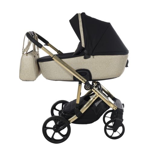 Junama Glitter V3 3in1 Multifunktions-Kinderwagen – Schwarz/Gold