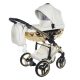 Junama Hand Craft Glitter 3in1 Multifunktions-Kinderwagen - Weiß/Gold