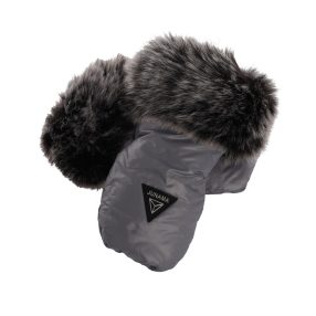 Junama Universal Pelzhandschuhe - Grau