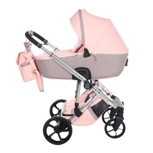Junama Termo V3 Glitter Eco 3in1 multifunkciós babakocsi - Rózsaszín/Ezüst 
