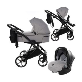 JUNAMA Air 3in1 Multifunktions-Kinderwagen - Hellgrau