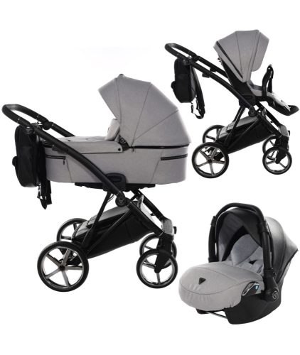 JUNAMA Air 3in1 Multifunktions-Kinderwagen - Hellgrau