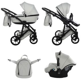 JUNAMA SPACE ECO 3in1 Multifunktions-Kinderwagen - Hellgrau