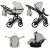 JUNAMA SPACE ECO 3in1 Multifunktions-Kinderwagen - Hellgrau