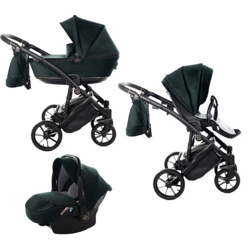 JUNAMA SPACE VELUR 3in1 multifunktionaler Kinderwagen - Grün