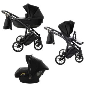   JUNAMA SPACE VELUR 3in1 multifunktionaler Kinderwagen - Schwarz