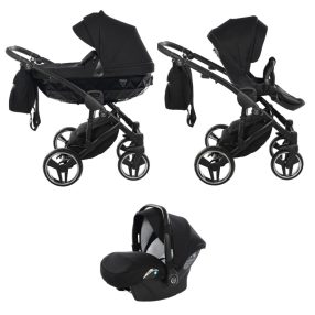   JUNAMA Diamond Basic 3in1 Multifunktions-Kinderwagen - Schwarz