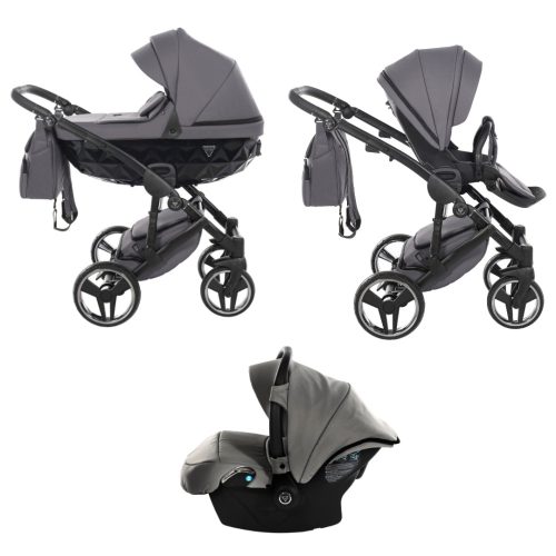 JUNAMA Diamond Basic 3in1 Multifunktions-Kinderwagen - Anthrazit