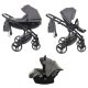 JUNAMA Diamond Basic 3in1 Multifunktions-Kinderwagen - Anthrazit