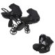 JUNAMA Diamond Duo Basic Slim 3in1 Multifunktionaler Zwillingskinderwagen - Schwarz