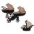 JUNAMA Diamond Duo Basic Slim 3in1 Multifunktionaler Zwillingskinderwagen - Braun