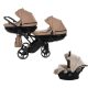 JUNAMA Diamond Duo Basic Slim 3in1 Multifunktionaler Zwillingskinderwagen - Braun