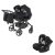JUNAMA Diamond Duo Basic 3in1 Multifunktionaler Zwillingskinderwagen - Schwarz