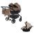 JUNAMA Diamond Duo Basic 3in1 Multifunktionaler Zwillingskinderwagen - Braun