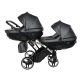 JUNAMA Diamond Duo Fluo Slim 3in1 Multifunktionaler Zwillingskinderwagen -Antrazit/Silber