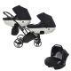 JUNAMA Diamond Duo S-Line Slim 3in1 Multifunktionaler Zwillingskinderwagen - Schwarz/Weiß