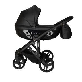   JUNAMA Diamond Classic 3in1 Multifunktions-Kinderwagen - Schwarz