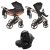 JUNAMA Diamond Heart 3in1 Multifunktions-Kinderwagen - Schwarz/Bronze
