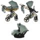JUNAMA Diamond Heart 3in1 multifunktionaler Kinderwagen - Grün/Gold