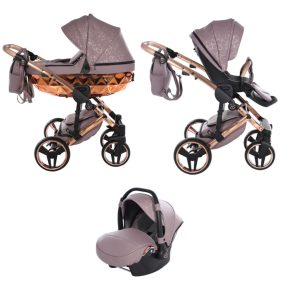   JUNAMA Diamond Heart 3in1 Multifunktions-Kinderwagen - Lila/Bronze