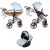 JUNAMA Diamond Heart 3in1 Multifunktions-Kinderwagen - Blau/Bronze