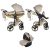 JUNAMA Diamond Heart 3in1 Multifunktions-Kinderwagen - Beige/Gold
