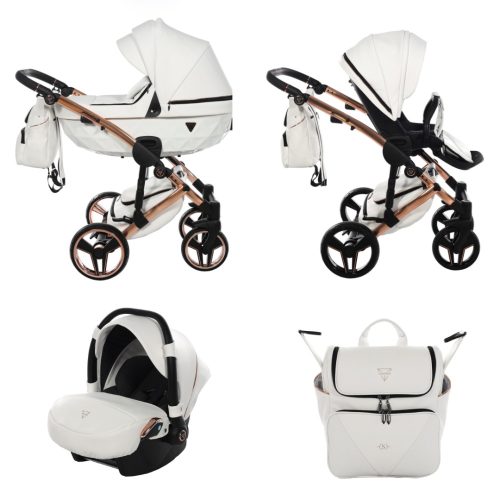 JUNAMA Diamond S-CLASS 3in1 multifunktionaler Kinderwagen - Weiß