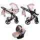 JUNAMA Diamond Pink S-CLASS 3in1 multifunktionaler Kinderwagen