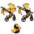 JUNAMA Diamond S-CLASS 3in1 multifunktionaler Kinderwagen - Gold