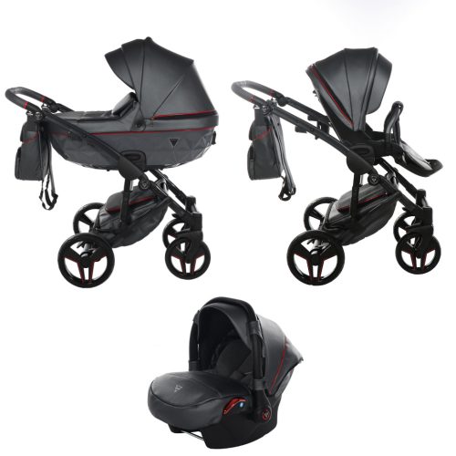 JUNAMA Diamond S-CLASS 3in1 multifunktionaler Kinderwagen - Dunkelgrau