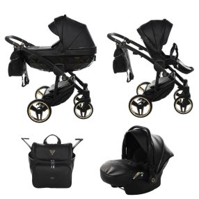   JUNAMA Diamond S-CLASS 3in1 multifunktionaler Kinderwagen - Schwarz