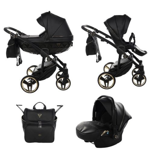 JUNAMA Diamond S-CLASS 3in1 multifunktionaler Kinderwagen - Schwarz