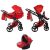 JUNAMA Diamond S-CLASS 3in1 Multifunktions-Kinderwagen - Rot