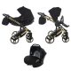 JUNAMA Diamond Exclusive 3in1 Multifunktions-Kinderwagen - Schwarz/Gold
