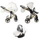 JUNAMA Diamond Exclusive 3in1 Multifunktions-Kinderwagen - Weiß/Gold