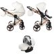 JUNAMA Diamond Exclusive 3in1 Multifunktions-Kinderwagen - Weiß/Bronze