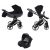 JUNAMA Diamond S-Line 3in1 Multifunktions-Kinderwagen - Schwarz/Silber