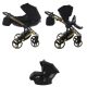 JUNAMA Diamond S-Line 3in1 Multifunktions-Kinderwagen - Schwarz/Gold