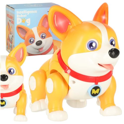 Kutya kutya interaktív robot Corgi izzó fülek zene