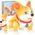 Kutya kutya interaktív robot Corgi izzó fülek zene