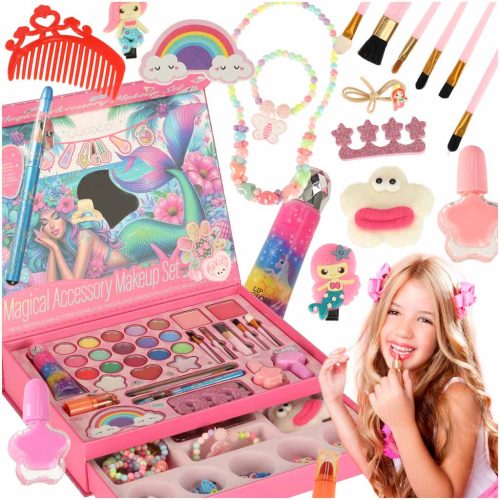 Smink és köröm készlet kozmetikumok smink kozmetikumok árnyékok lakkok fiókok sellő