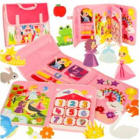   Sensory érzékszervi montessori manipulatív tábla hátizsák hátizsák tok rózsaszínű