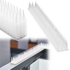   Galamb tüskék madár stopper műanyag sűrű fehér 8el. 43 cm