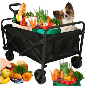   Strand bevásárlókocsi összecsukható turisztikai kocsi 360 teleszkópos fogantyú forgatható