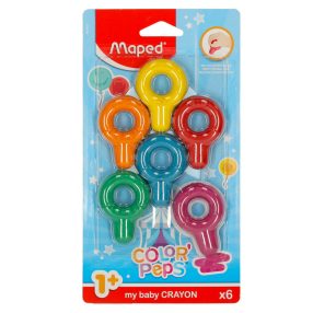 Baby Colorpeps kerek műanyag zsírkréták 6db.