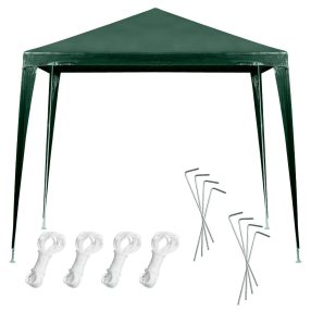  Sátor kerti party pavilon kereskedelmi pavilon zöld 2.5 x 2.5 m