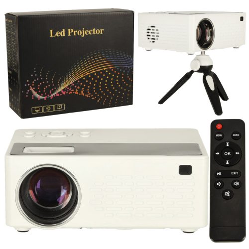 Gyermek hordozható projektor LED TFT LCD 16:9 1920x1080 USB 20W fehér