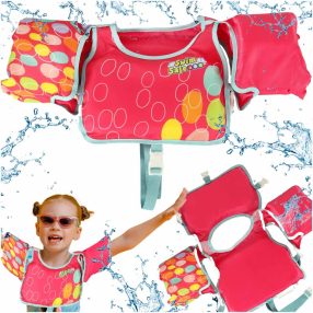 AQUASTAR Rózsaszín úszó mellény ujjakkal